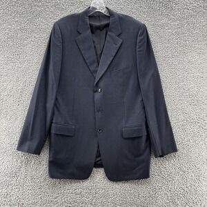 Pal Zileri Blazer Mens 42L Blue Lightweight Wool Classic Suit Sport Coat Italy